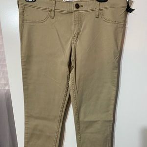 Hollister khaki denim pants straight lega